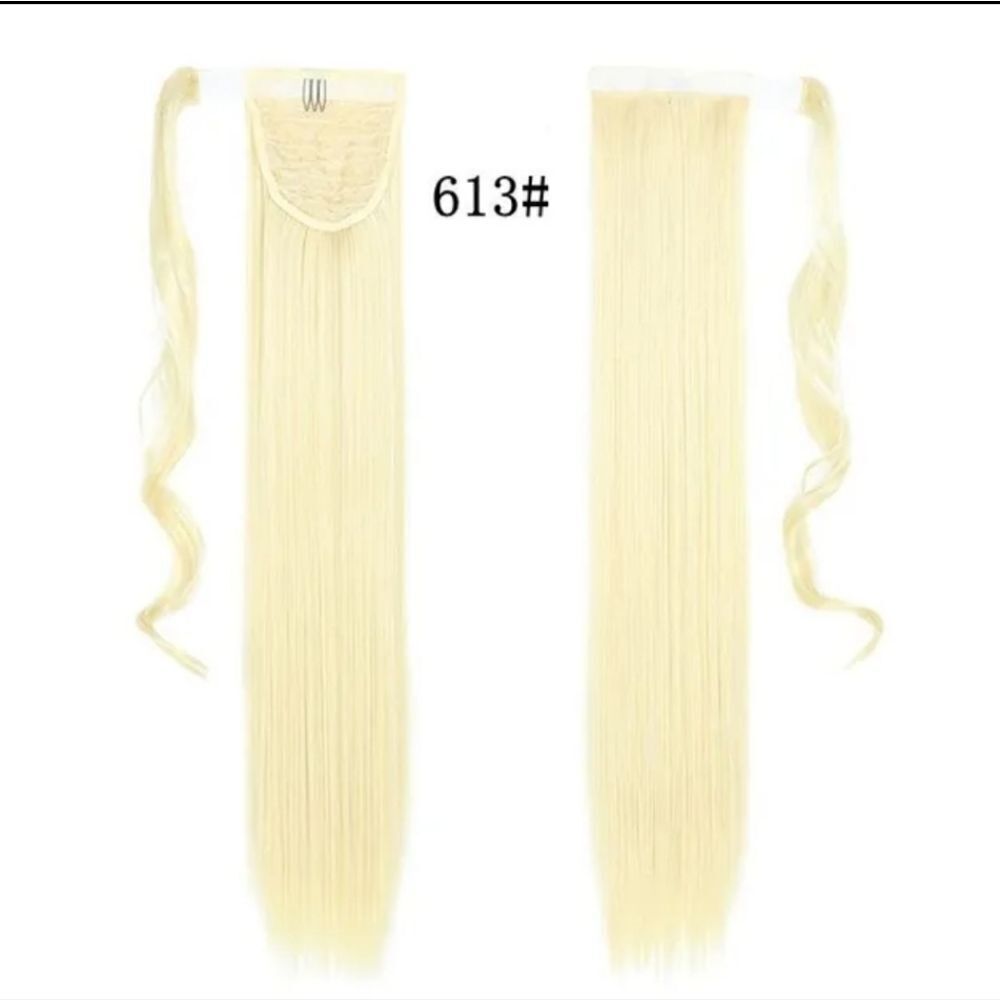 NWOT 22" Faux Ponytail in Platinum Blonde